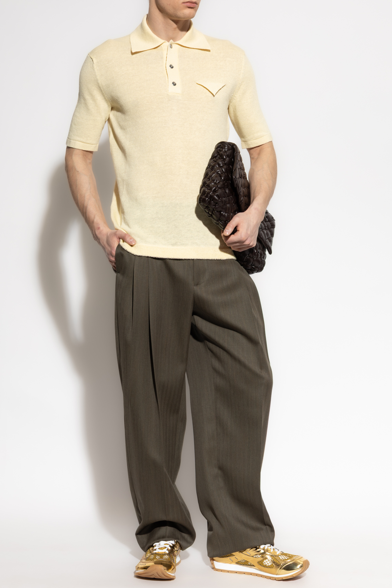 Bottega Veneta Linen polo shirt | Men's | Vitkac